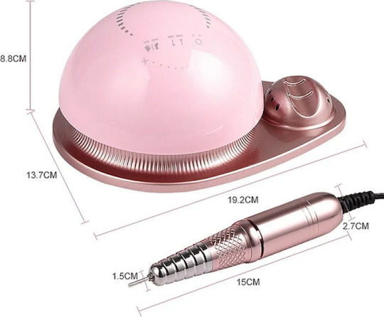 SML M21 Nail Drill Electric 68W Pink 50000 RPM with Pedal
