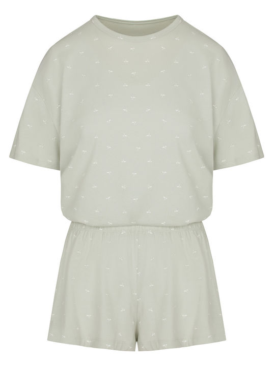 Hunkemöller Summer Women's Pyjama Set Green Jersey