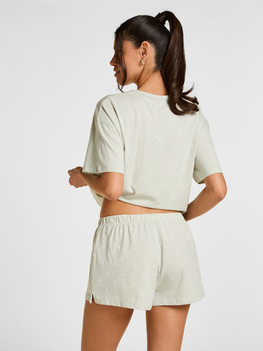 Hunkemöller Summer Women's Pyjama Set Green Jersey Hunkemöller Summer Women's Pyjama Set Green Jersey