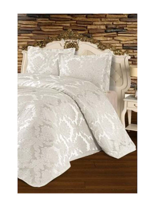 SteweHome Super-Double Bed Sheets Set 240x260cm Beige 4 Pieces
