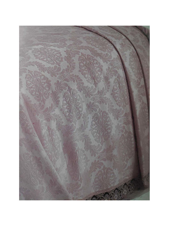 SteweHome Super-Double Bed Sheets Set 250x260cm Pink 4 Pieces