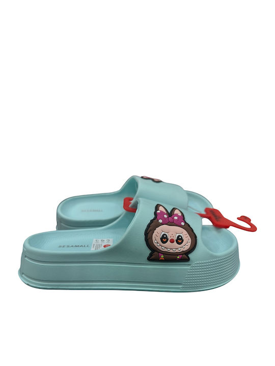 Flip Flops With Platform In Green Colour
