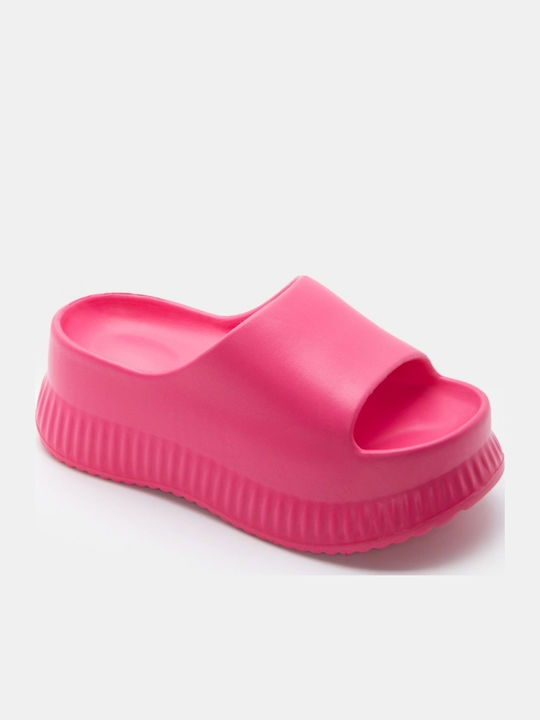 Damen Zehentrenner Mit Plattformen In Fuchsie Farbe