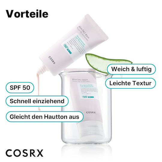 Cosrx 54.2 Aqua Tone-Up Αντηλιακή Κρέμα Προσώπου SPF50+ 50ml