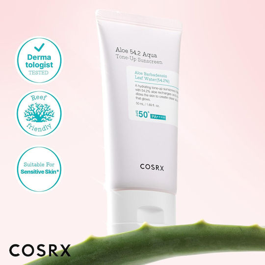 Cosrx 54.2 Aqua Tone-Up Αντηλιακή Κρέμα Προσώπου SPF50+ 50ml