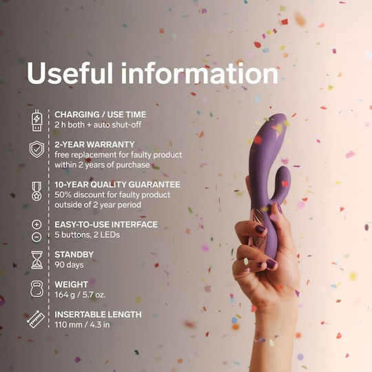 Lelo Ina Thrust Vibrator Rabbit cu Control de la Distanță Violet