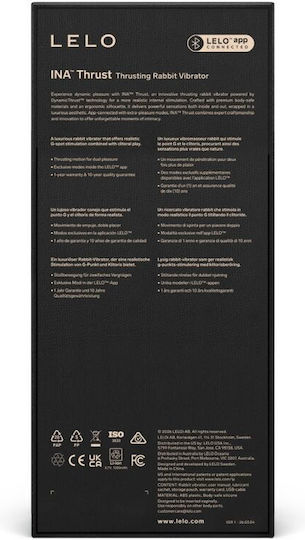 Lelo Ina Thrust Vibrator Kaninchen mit Fernsteuerung Schwarz