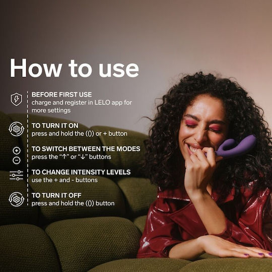 Lelo Ina Thrust Vibrator Rabbit cu Control de la Distanță Violet