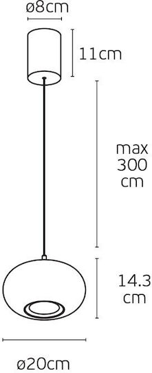 VK Lighting Lumini Suspendate Alb LED Cu Lumină Alb Cald