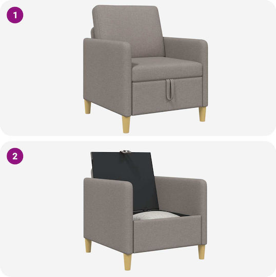 Πολυθρόνα Taupe 72x78x87cm