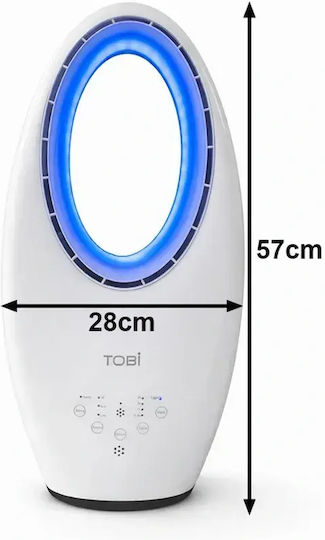 Verk Group Tobi Вентилатор Без Перки 60W с Дистанционно Бял