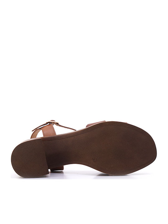 Leather Sandals Tabac Brown