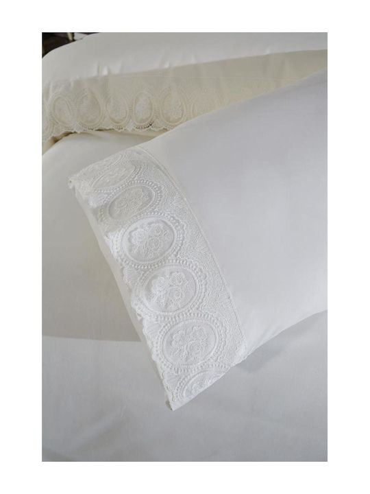 SteweHome Duvet Cover Set 200x220cm Double With 2 Pillowcases Beige