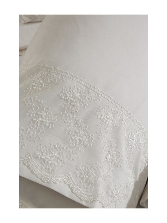 SteweHome Σετ Παπλωματοθήκη 200x220cm Διπλή με 2 Μαξιλαροθήκες Μπεζ