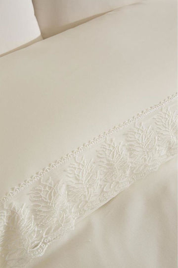 SteweHome SteweHome Bettbezug Set 200x220cm Doppel mit 2 Kissenbezügen Beige