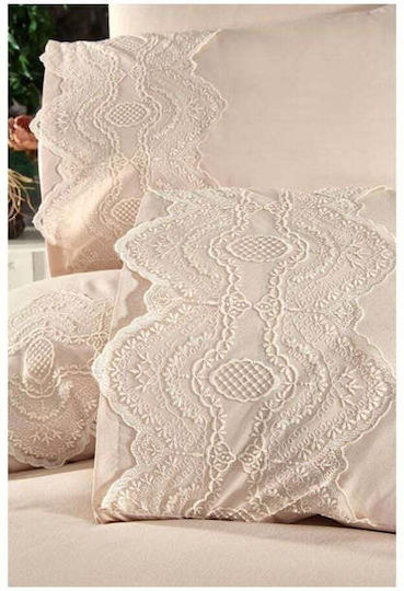 SteweHome Duvet Cover Set 200x220cm Double With 2 Pillowcases Brown