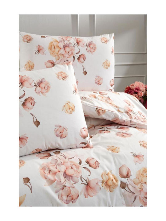 SteweHome Σετ Παπλωματοθήκη Βαμβακερή 200x220cm Διπλή με 2 Μαξιλαροθήκες Πολύχρωμο