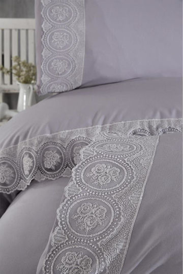 SteweHome Doppelset 200x220cm Graues Bettbezug