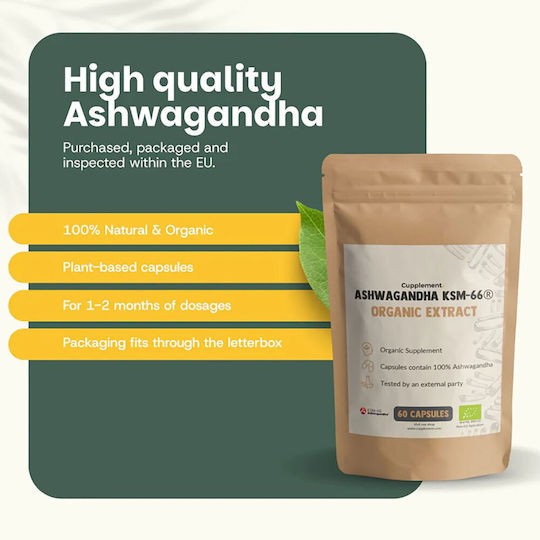 Cupplement BIO Ashwagandha KSM-66 500mg 60 Capsules Cherry