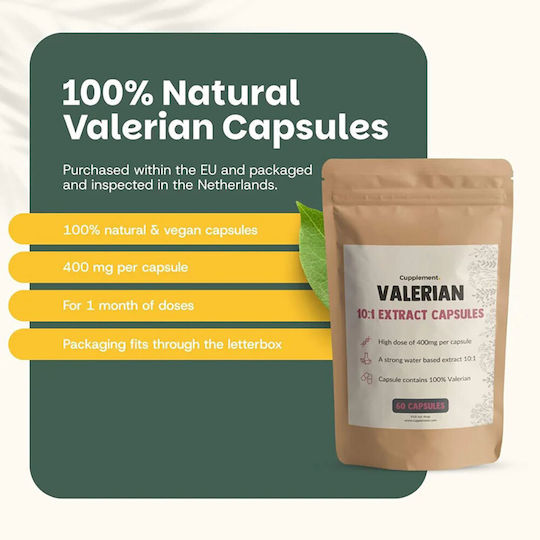 Cupplement Valerian Extract 400mg 60 κάψουλες