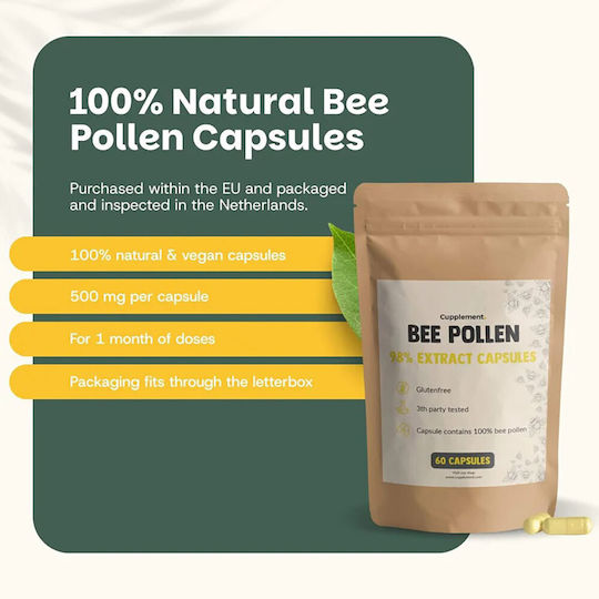 Cupplement Bee Pollen Extract 500mg 60 κάψουλες