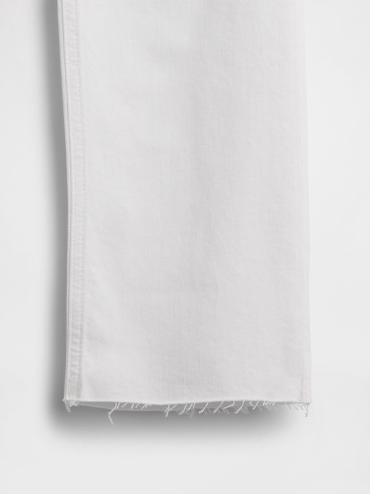 Hochbund Damen Jeans Hose in Schlank Passform Weiß