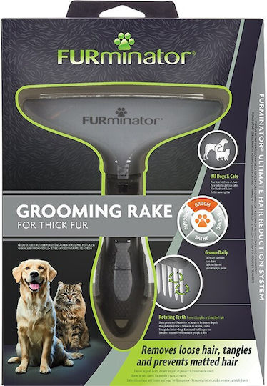 FURminator Четка за Котки Grooming Rake за Плътна Козина