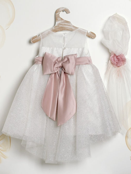 Lollipop Ecru Baptism Dress Made of Tulle