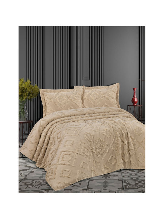 SteweHome Παπλωματοθήκη Βαμβακερή Υπέρδιπλη 250x260 Μπεζ