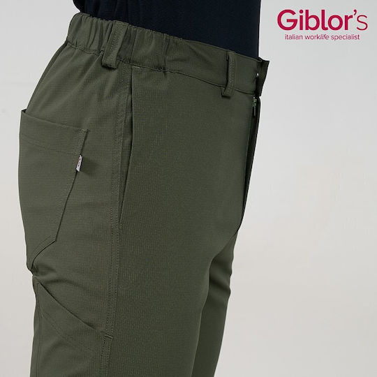 Oliver Unisex Professional Khaki Chef Pants Sorona Ripstop Khaki Giblor's
