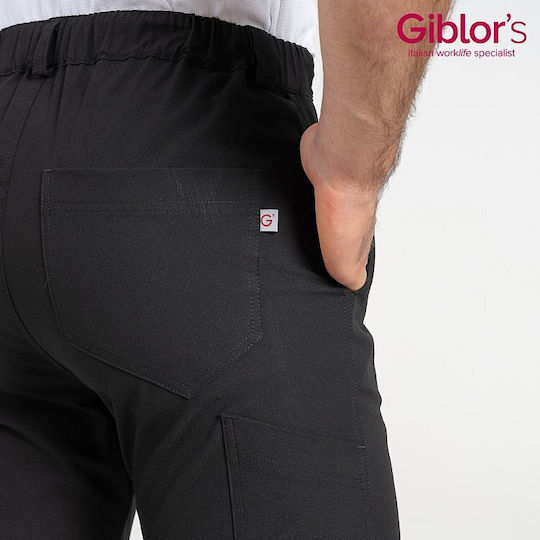 Oliver Unisex Professional Black Chef Pants Sorona Ripstop Black