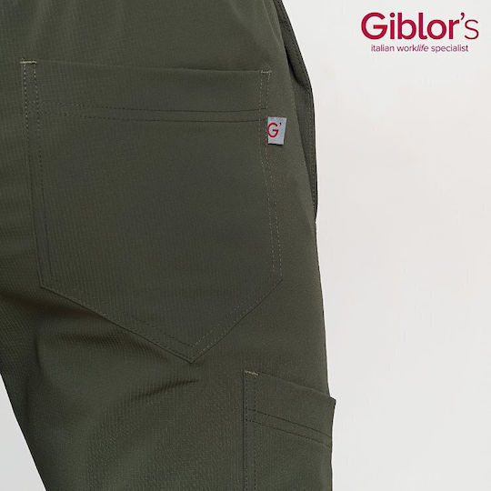 Oliver Unisex Professional Khaki Chef Pants Sorona Ripstop Khaki Giblor's