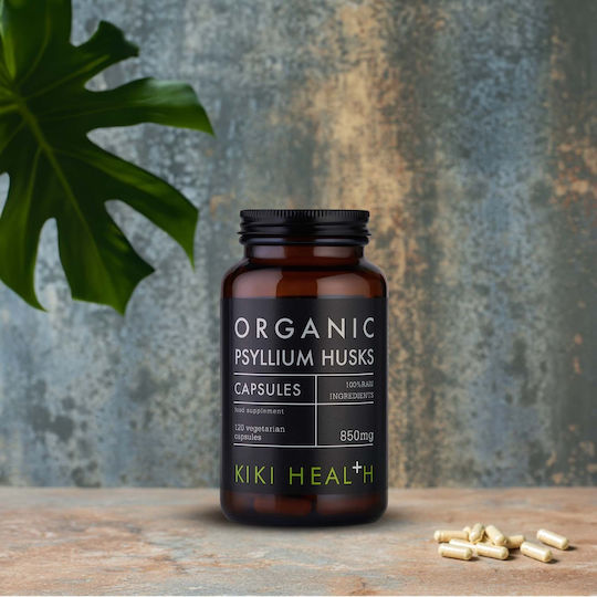 Kiki Health Organic Psyllium Husks Пробиотици 850мг 120 вегетариански капсули