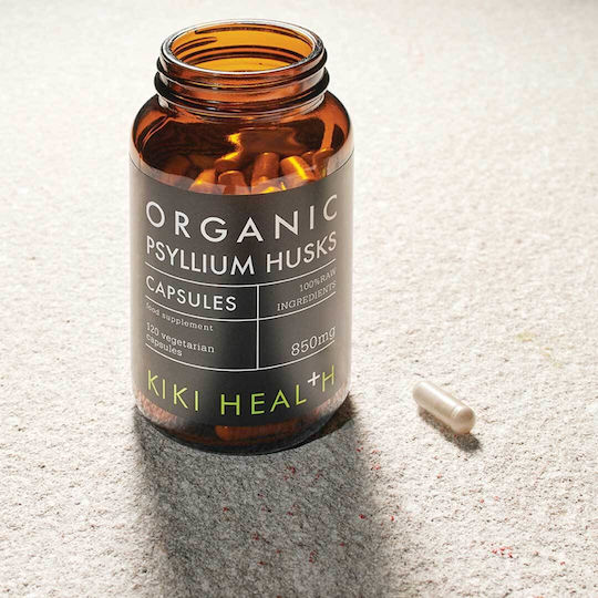 Kiki Health Organic Psyllium Husks Пробиотици 850мг 120 вегетариански капсули