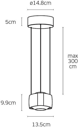 VK Lighting Lumini Suspendate Alb LED Cu Lumină Alb Cald