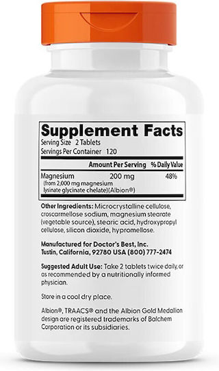 Doctor's Best High Absorption Magnesium 240 tabs