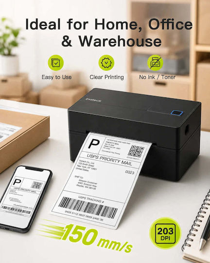 Inateck Inateck USB Bluetooth Etikettendrucker 203 dpi