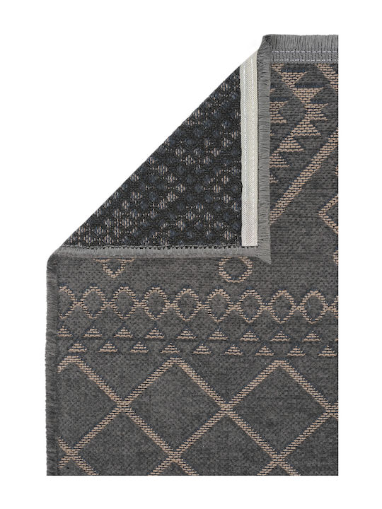 SteweHome Kitchen Runner Mat with Non-Slip Backing Gray 80x150cm