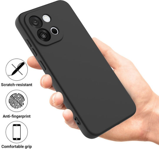 6 5g Umschlag Rückseite Silikon mit Nackenriemen Schwarz (OnePlus Nord 6)