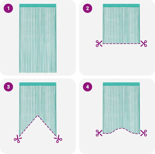 vidaXL Perdea pentru Ușă din Material Textil 100x250cm 4102039