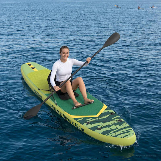 vidaXL Poseidon Φουσκωτή Σανίδα SUP με Μήκος 3.35m Πράσινη