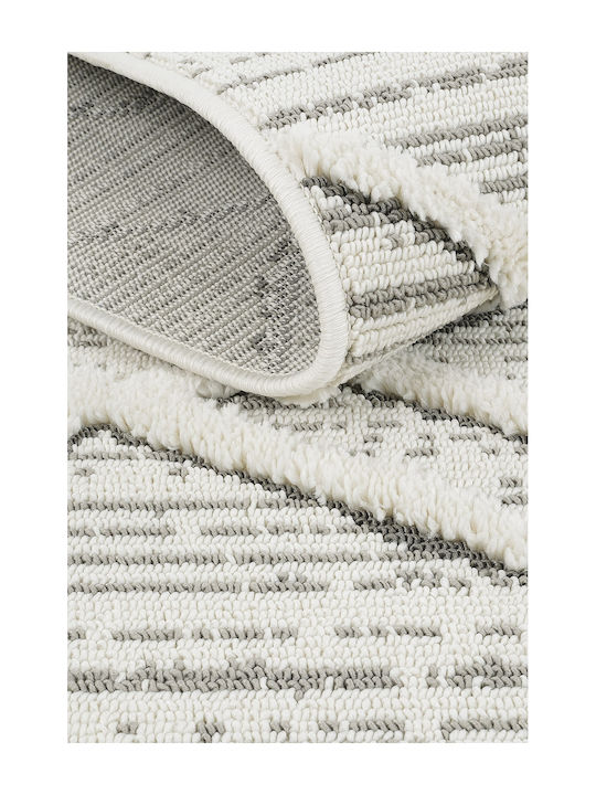 SteweHome Rectangular Kitchen Mat Gray White 100x150cm