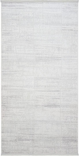 SteweHome Rectangular Kitchen Mat with Non-Slip Backing Gray 100x150cm