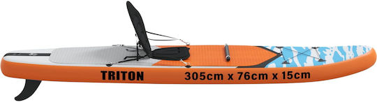 vidaXL Triton Φουσκωτή Σανίδα SUP με Μήκος 3.05m Μπλε