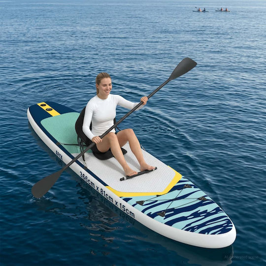vidaXL Apex Φουσκωτή Σανίδα SUP με Μήκος 3.66m Μπλε