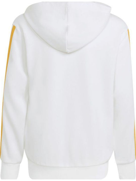 Kinder-Sweatshirt mit Kapuze und Taschen Weiß