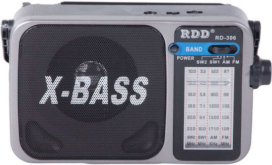 RD-306 Tabletop Rechargeable Radio Gray