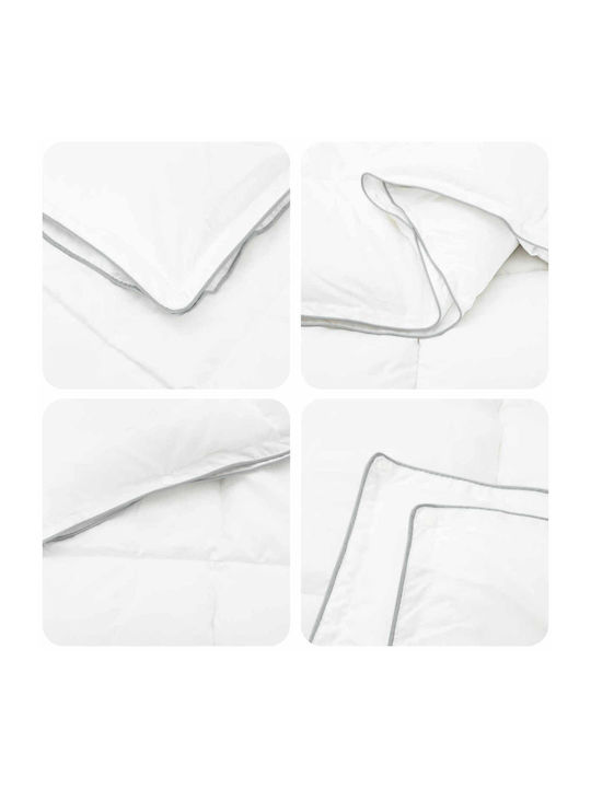 vidaXL Couchdecke 135x200cm Weiß