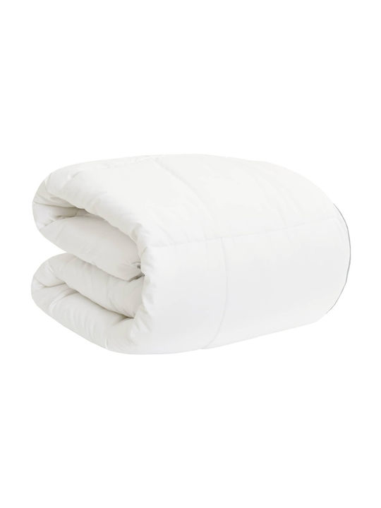 vidaXL King Size Decke 260x240cm Weiß