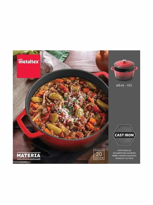 Metaltex Дълбока Тенджера От Чугун 4.8л /